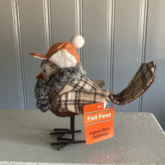 NWT Precious Chubby Fall Sweater Weather Decoration Bird w/ Metal Feet 🍁 - Picture 3 of 17